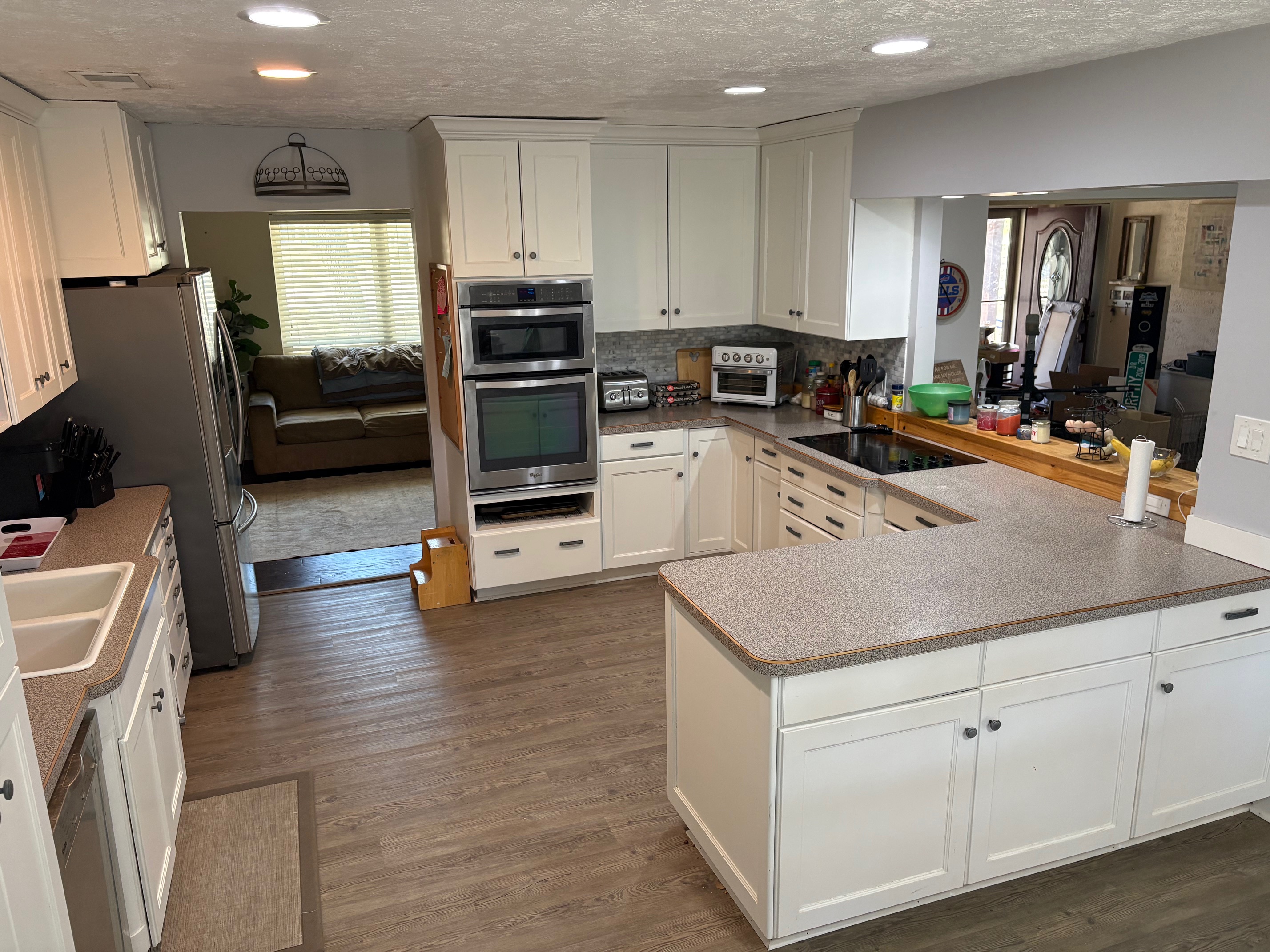 Updated kitchen with white cabinetry