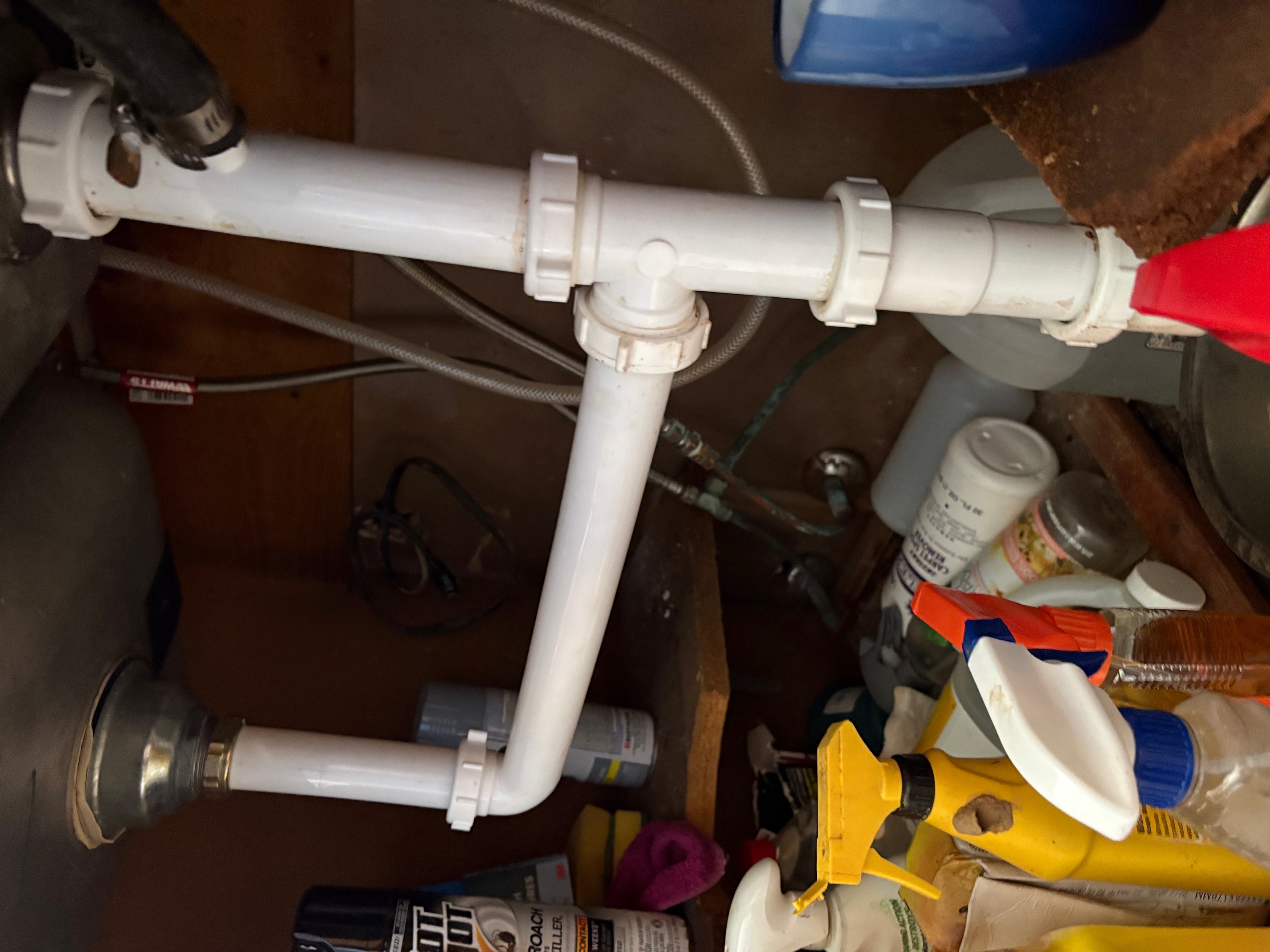 Under-sink plumbing repair